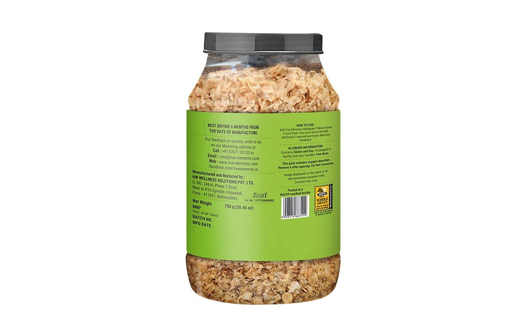 True Elements Multigrain Flakes with Honey    Plastic Jar  750 grams